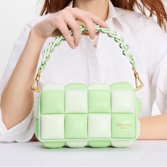 Kate Spade Boxxy Colorblocked East-west Crossbody In Serene Green - Picture 8 of 8